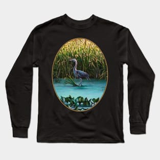 PA Great Heron (oval design) Long Sleeve T-Shirt